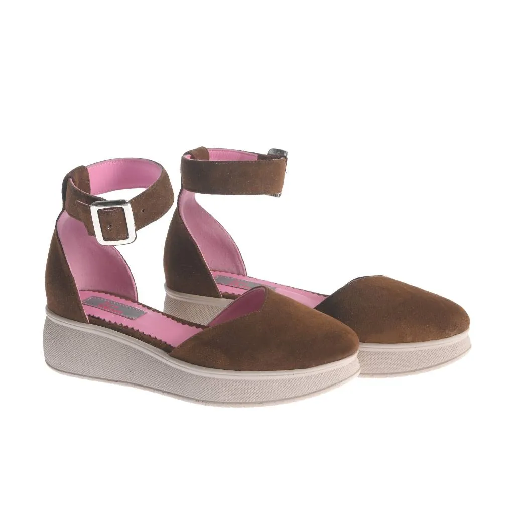 Ana Urbana Shoes Minneapolis balerini maro-roz platformă
