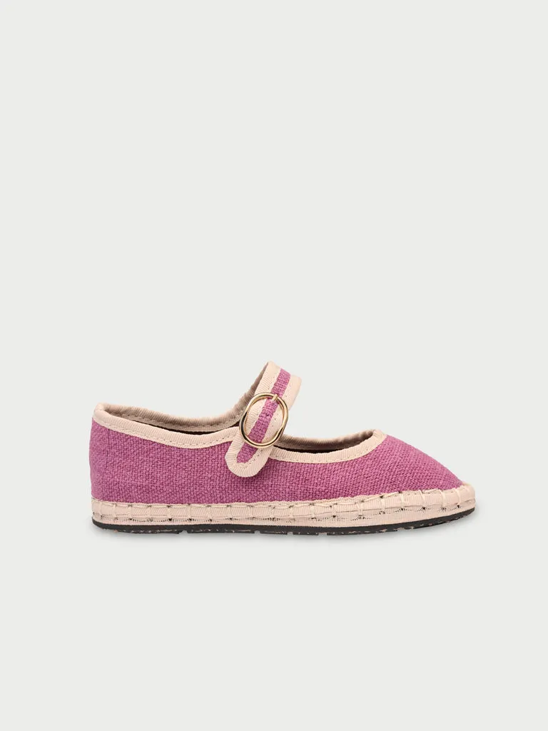 Flagelus Ariadna Kids pantofi Mary Jane roz in cu catarama