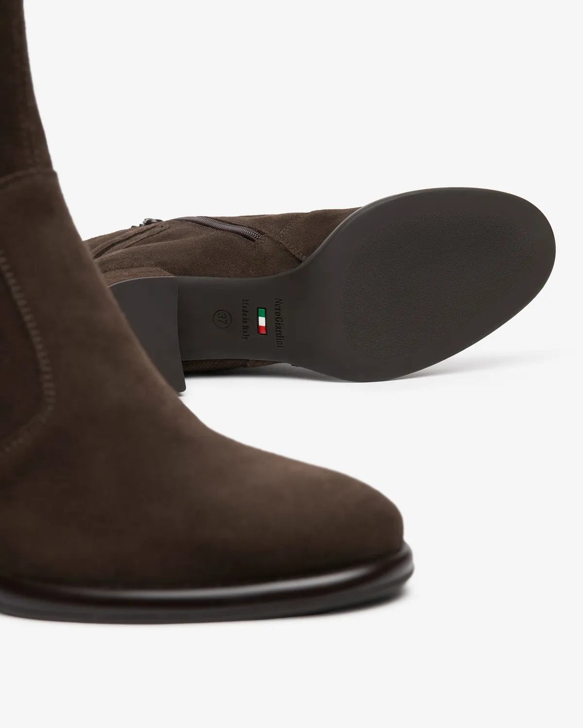 NeroGiardini botine dama piele intoarsa toc 60 mm