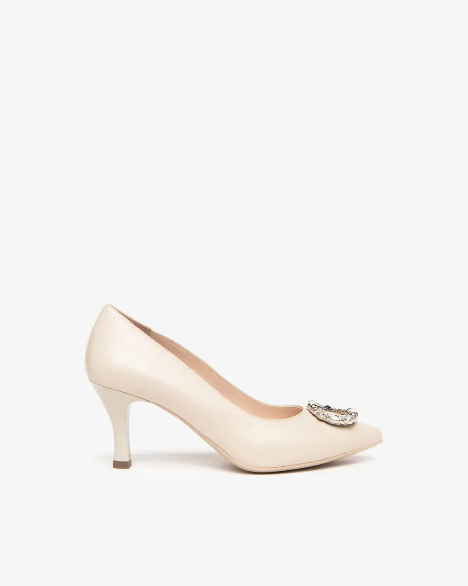 Pantofi damă NeroGiardini piele cu toc eleganți