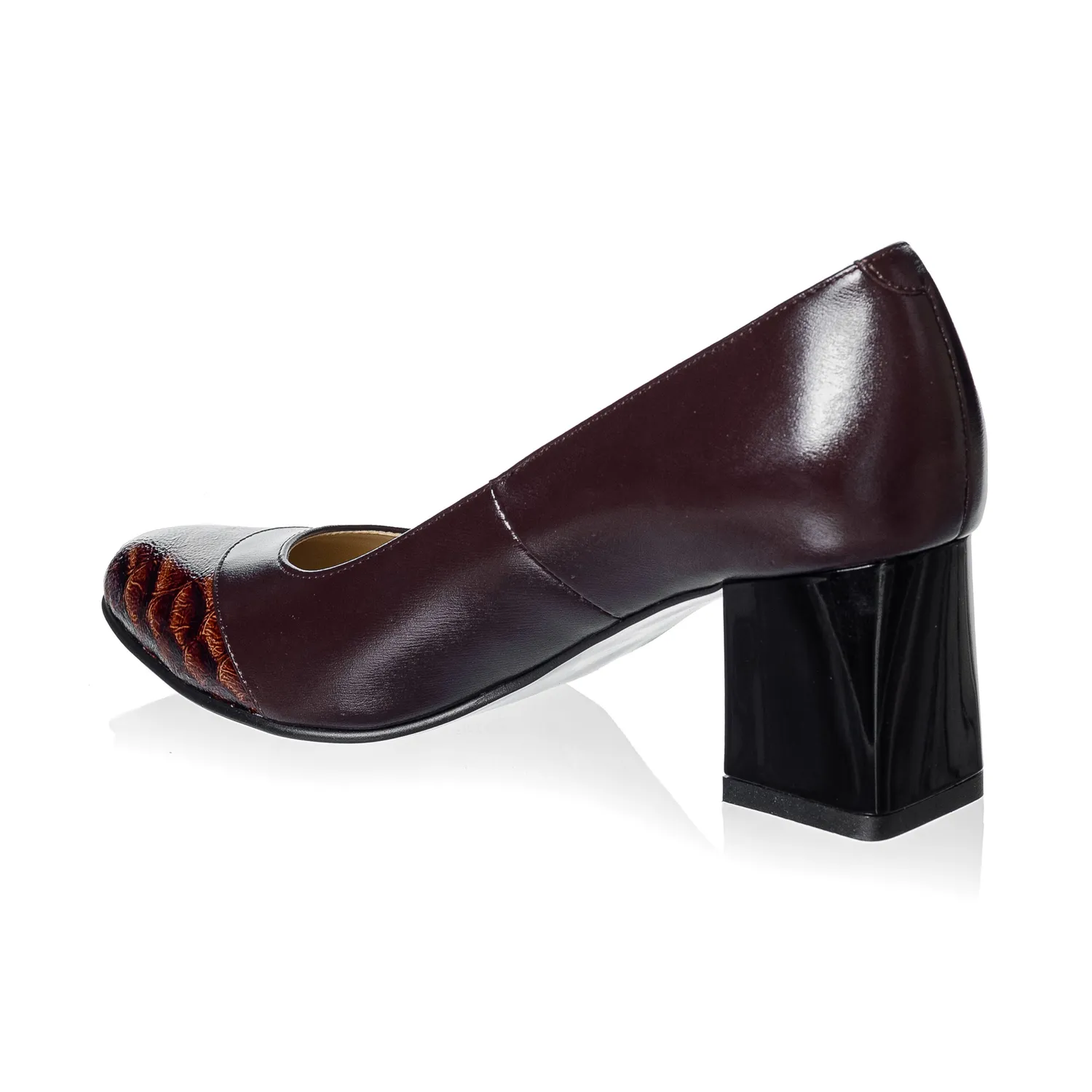 Catinca Shoes A3 MSM pantofi dama maro piele naturala solzi