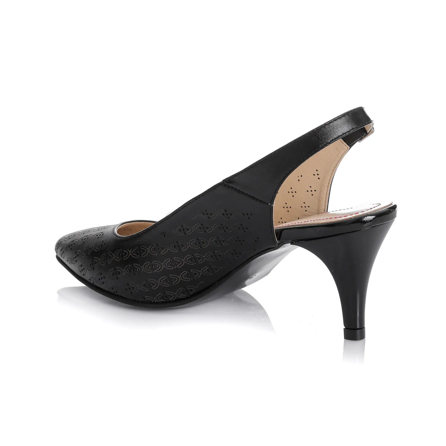 Catinca Shoes L018 NB sandale dama piele negru perforat