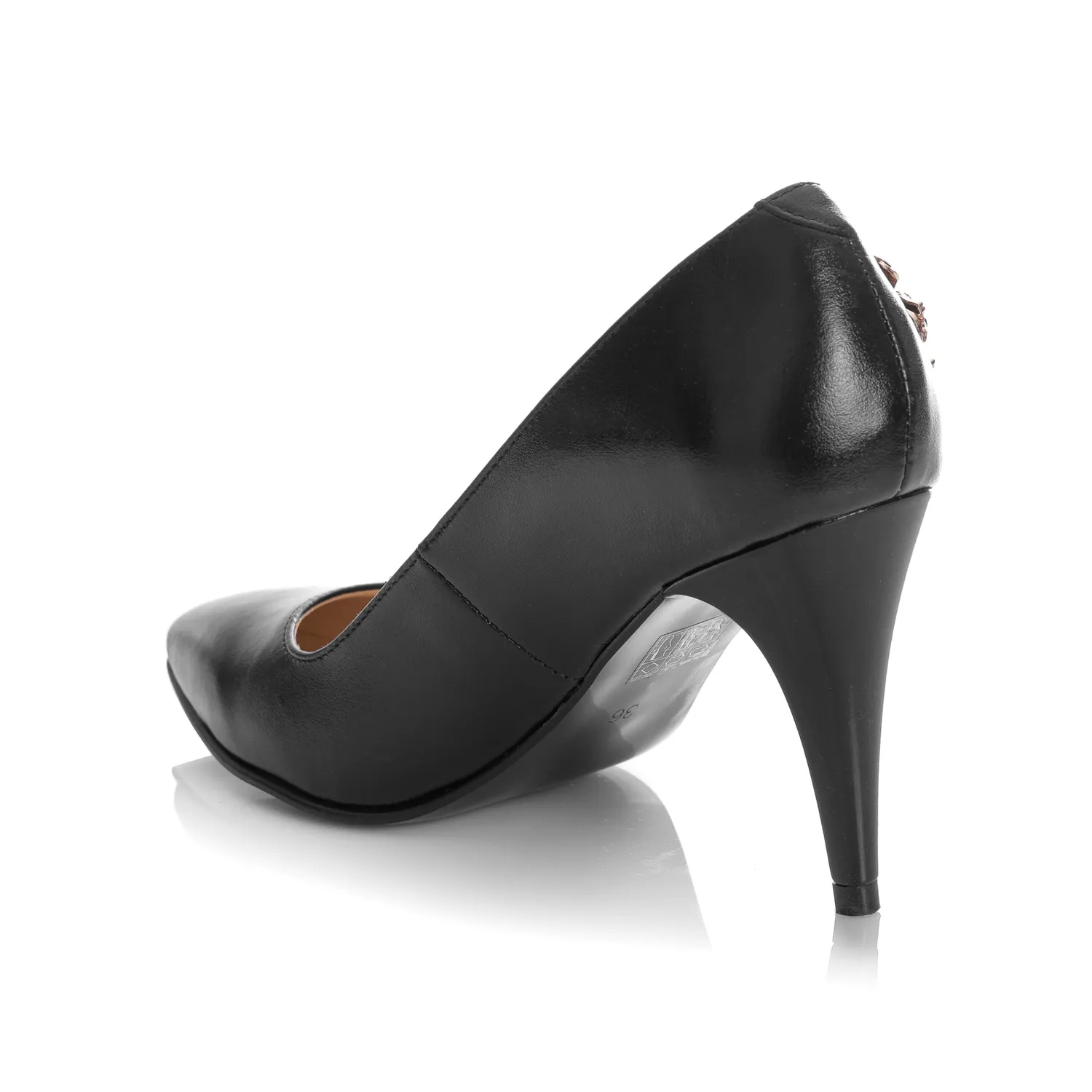 Catinca Shoes A49 N pantofi dama negru box piele naturala