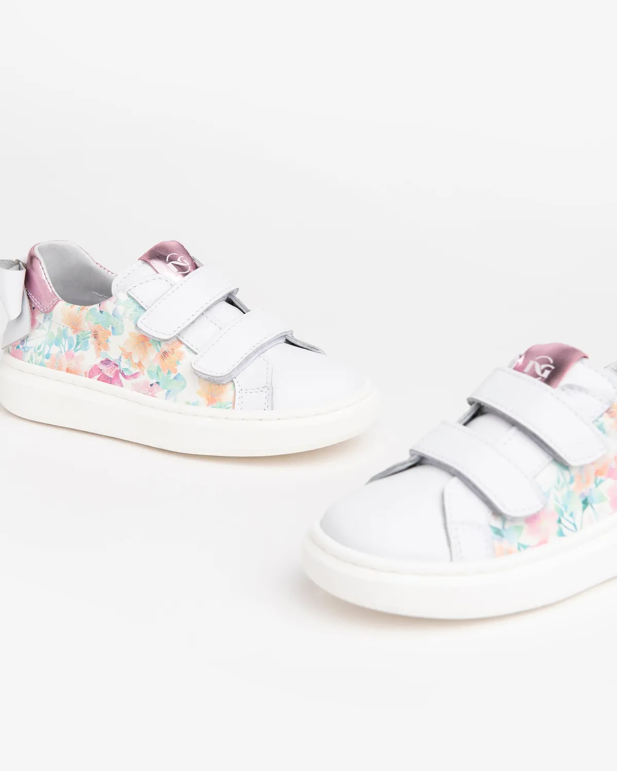 NeroGiardini sneakers fete velcro print floral primavara