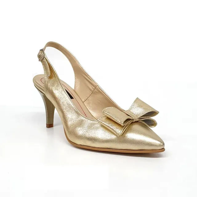 Catinca Shoes D18 AU sandale dama aurii piele naturala