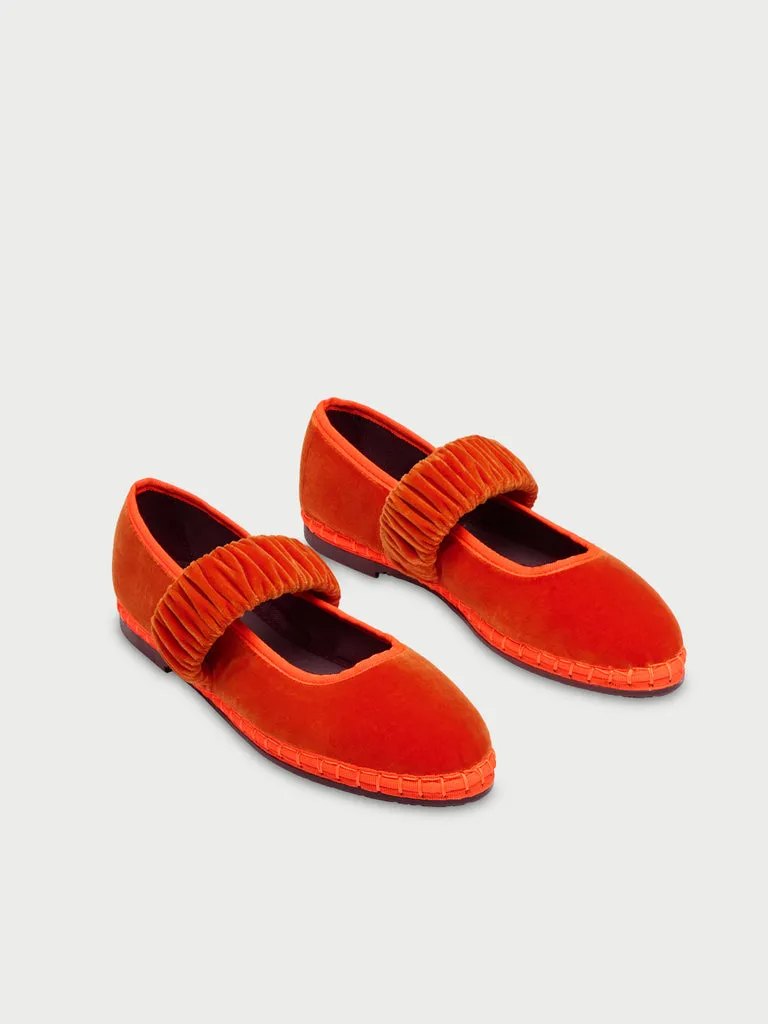 Flagelus Mafalda Lady Mafalda pantofi portocalii catifea