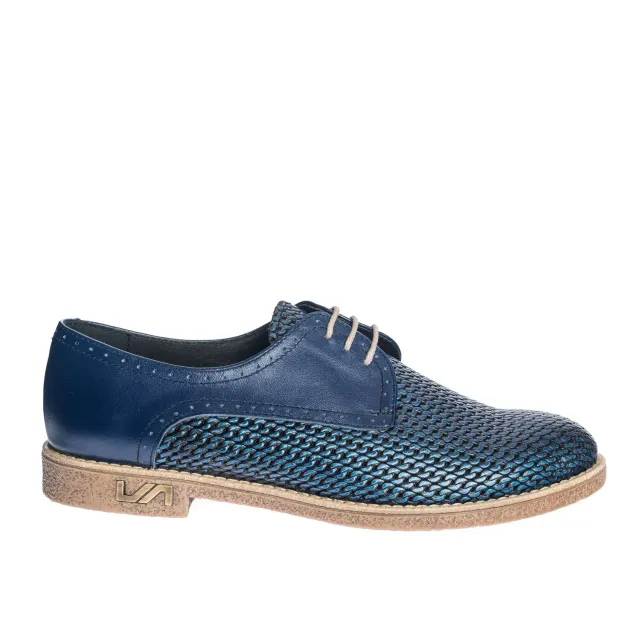 Catinca Shoes G10 AI pantofi dama piele albastru impletit