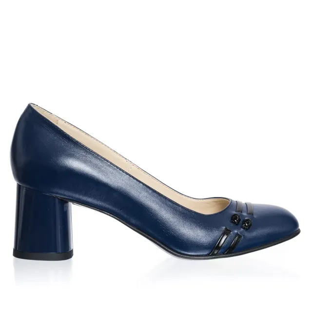 Catinca Shoes 55 ALN pantofi damă albastru negru piele