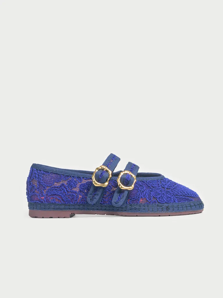 Flagelus Claire Veil Navy pantofi mesh bleumarin