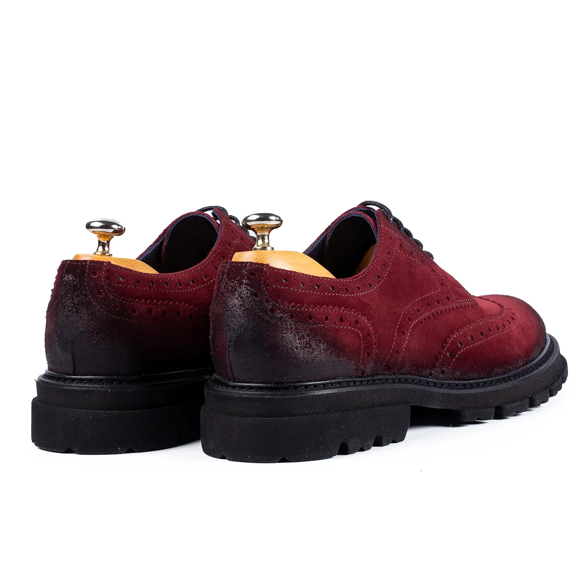 Lucas Shoes Elegant 550 pantofi rosso velur piele