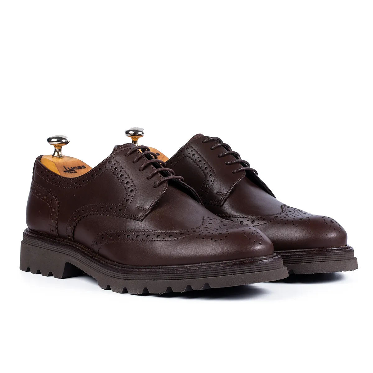 Lucas Shoes 550 pantofi oxford piele maro