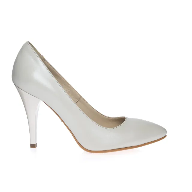 Catinca Shoes 2691 AS pantofi stiletto alb sidef