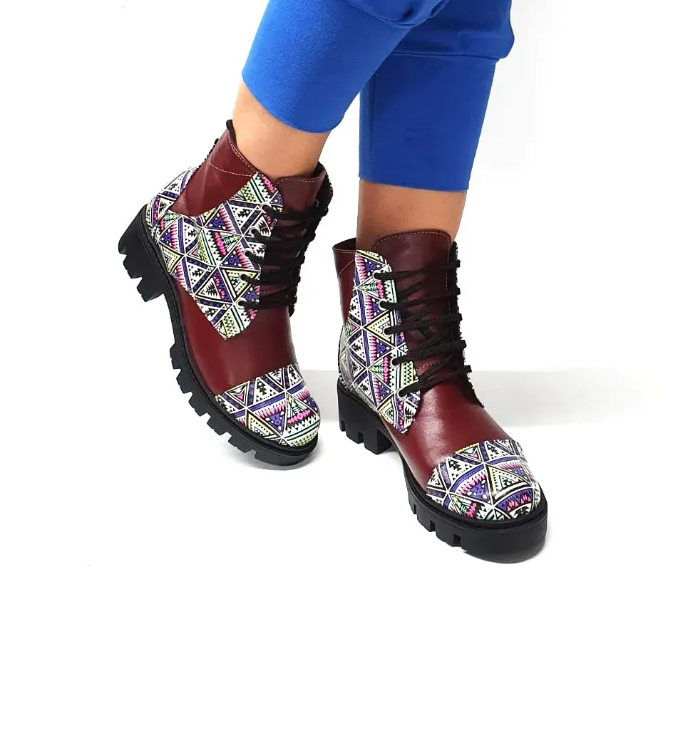 Catinca Shoes BC20 BOBT bocanci piele bordo box