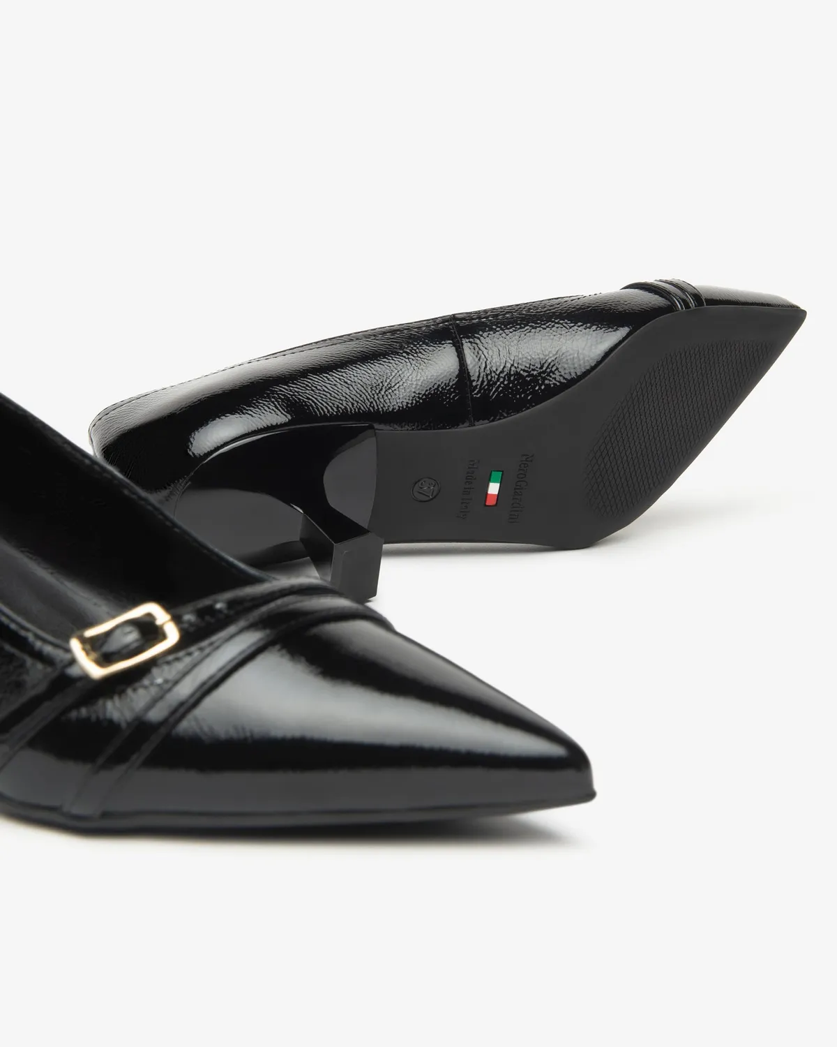 NeroGiardini pantofi dama lac cu toc Premium