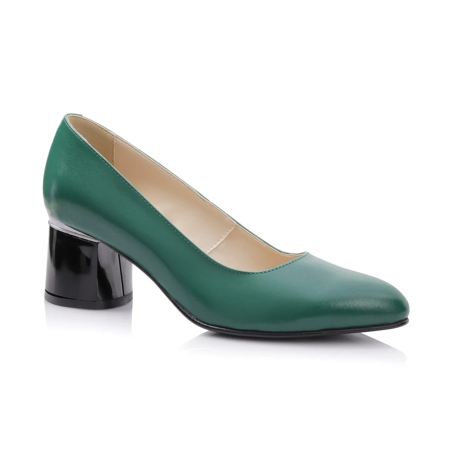 Catinca Shoes A72 VB pantofi damă verde box piele