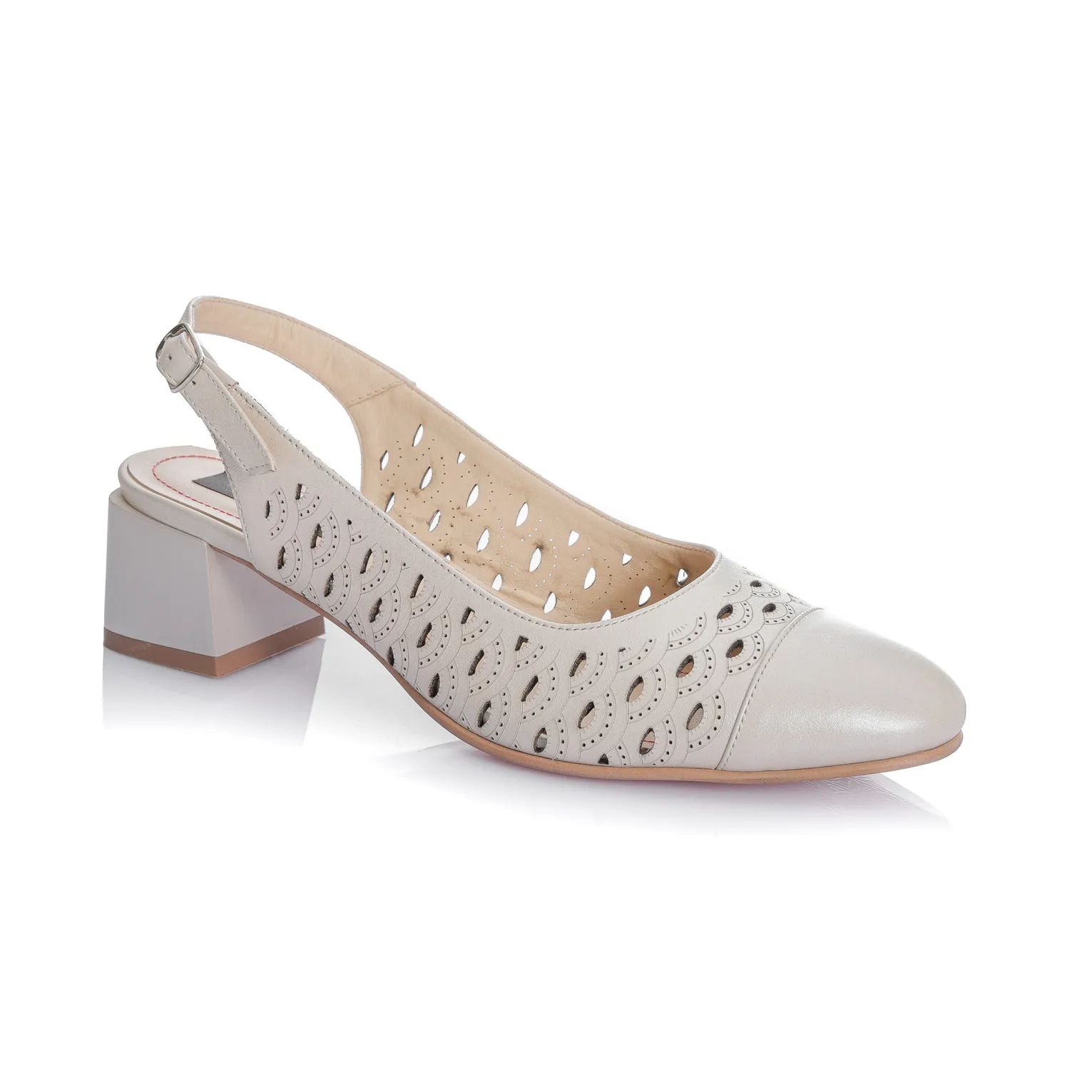 Catinca Shoes D16 BS sandale dama piele naturala bej sidef