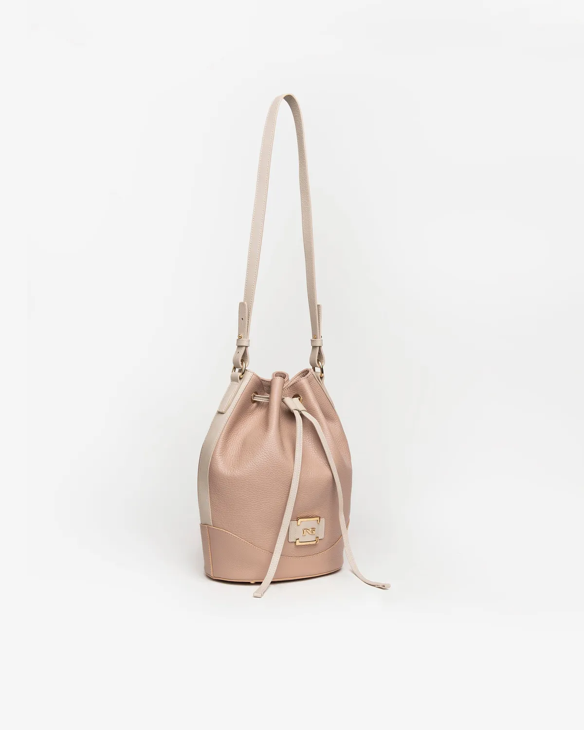 NeroGiardini geanta dama piele bucket cu logo