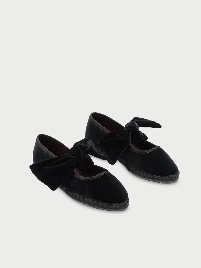 Flagelus Lyra Black papuci catifea negru