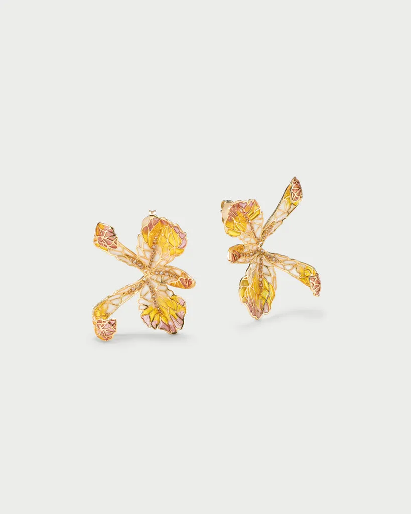 Flagelus Sakura Gold cercei placati cu aur 50 mm