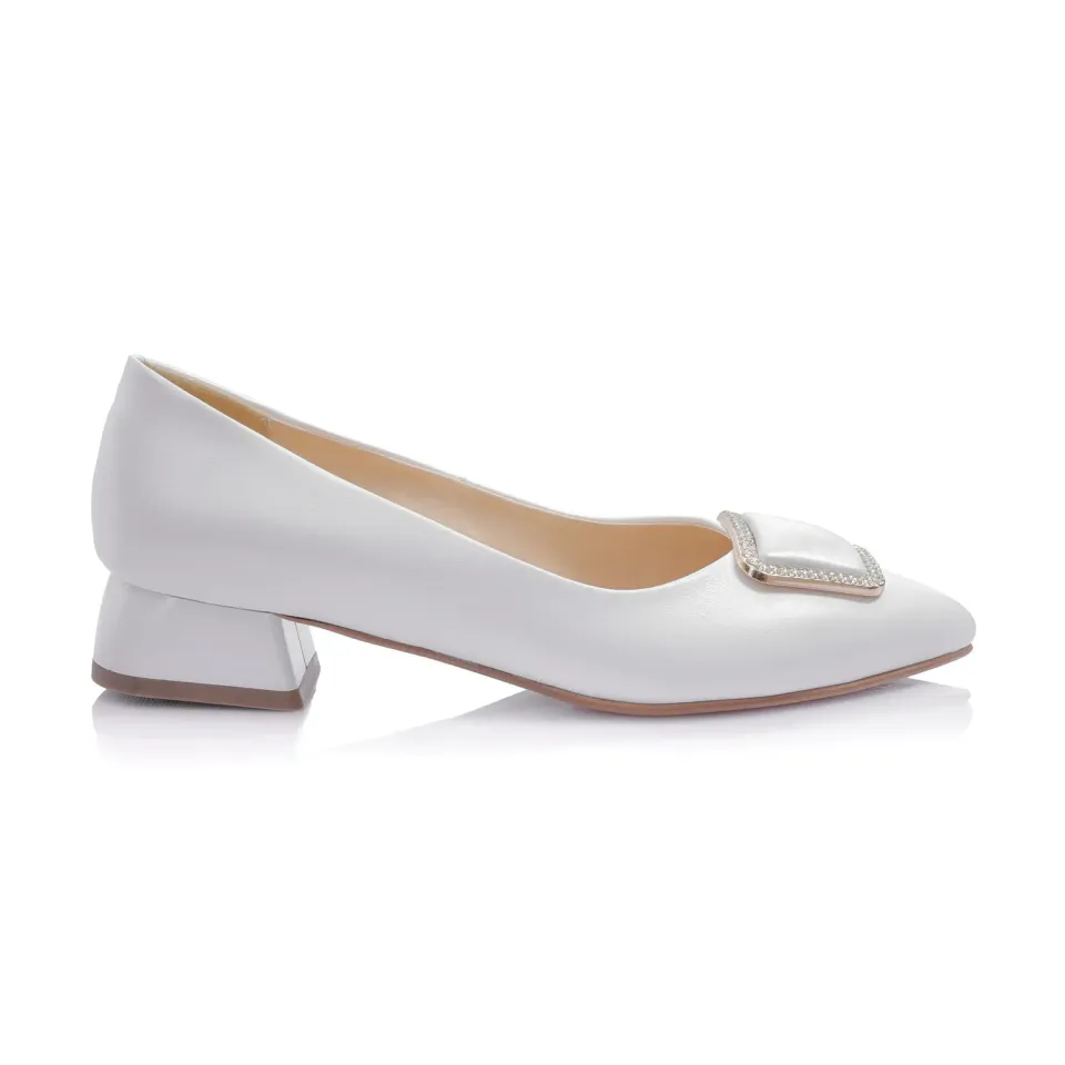 Catinca Shoes BL7 ALB balerini dama piele alb sidef