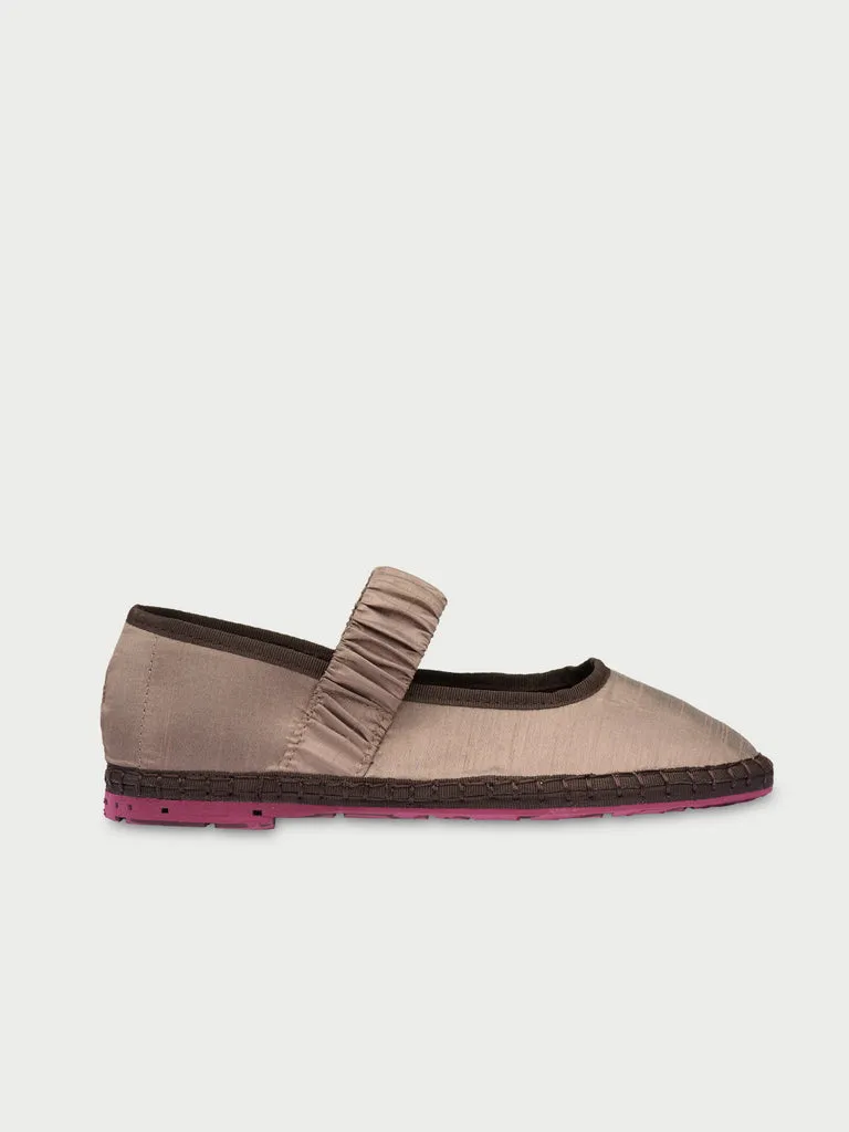 Flagelus Mafalda Silver pantofi matase gri