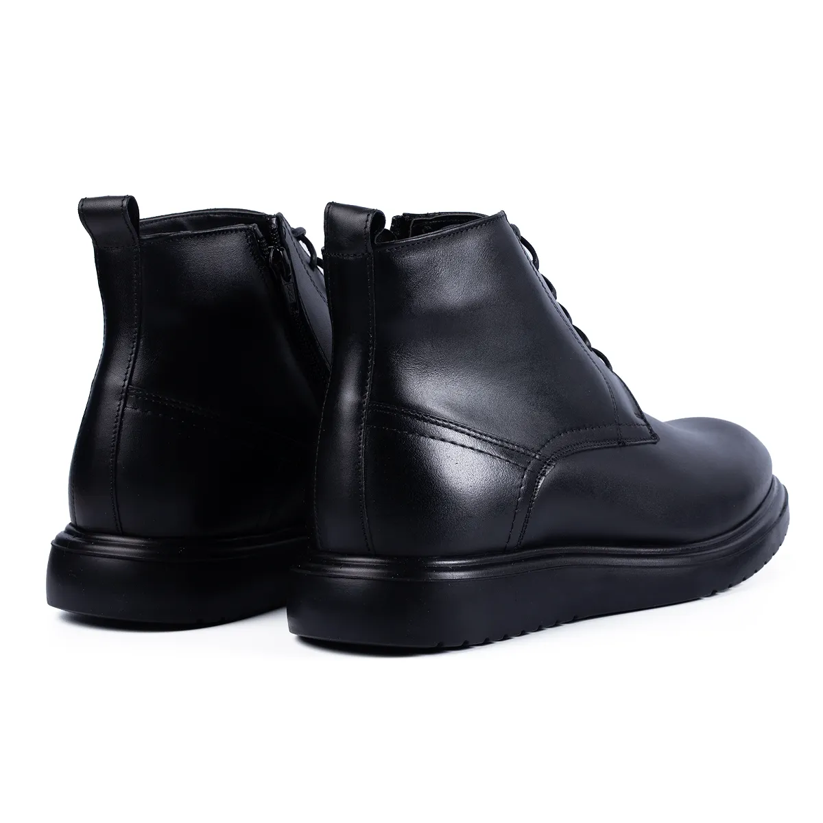 Lucas Shoes 600 ghete barbati negru piele iarna