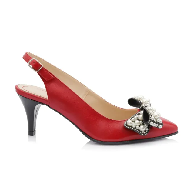 Catinca Shoes D57M RB sandale dama rosii piele naturala