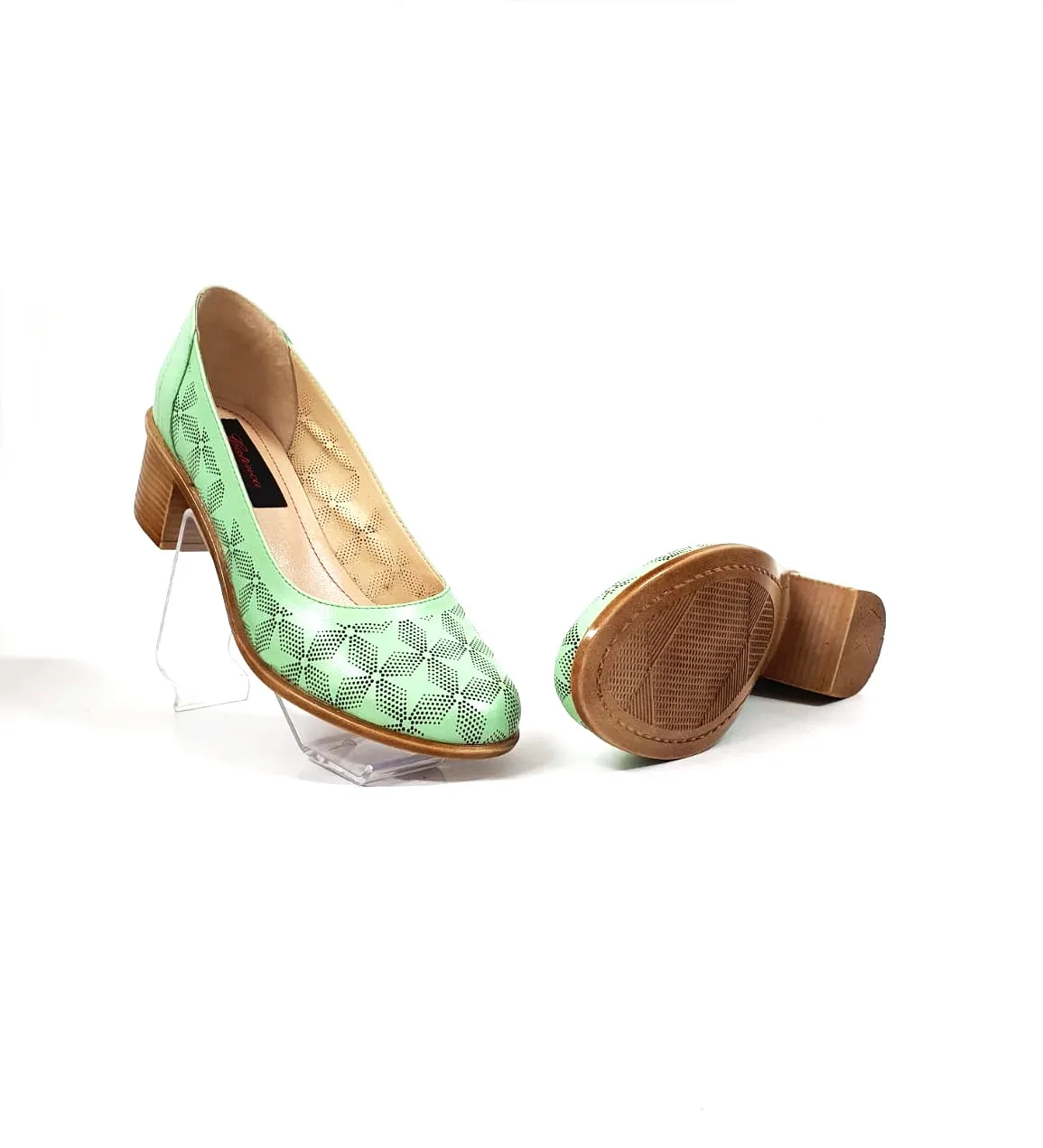 Catinca Shoes T13 VN pantofi piele perforati vernil