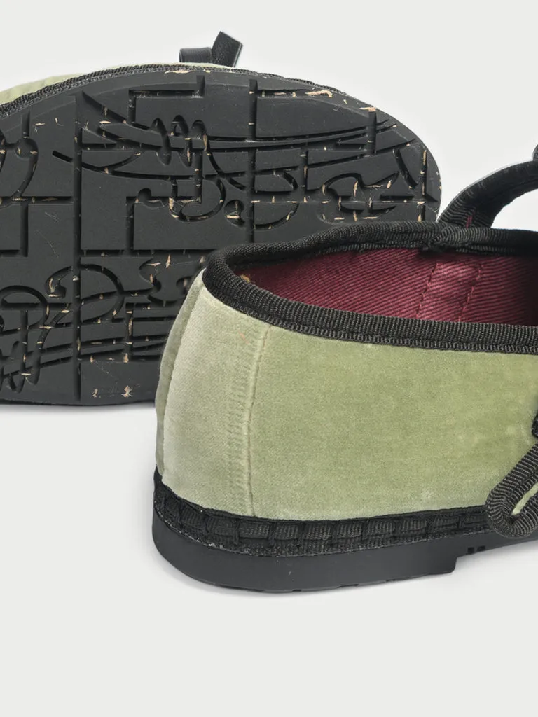 Flagelus Pierre Hidden Grove pantofi velur verde