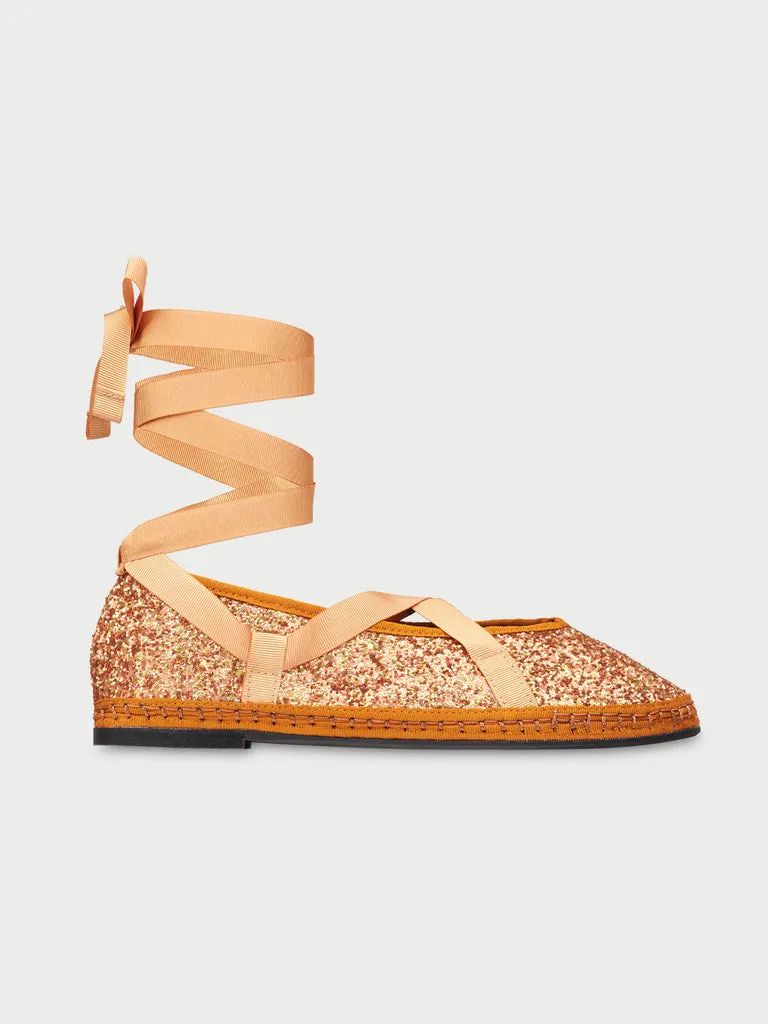 Flagelus Twenties balerini portocalii glitter