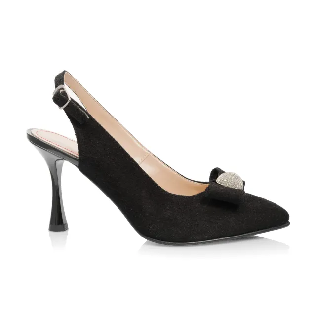 Catinca Shoes D51 NA sandale dama piele antilopa negru