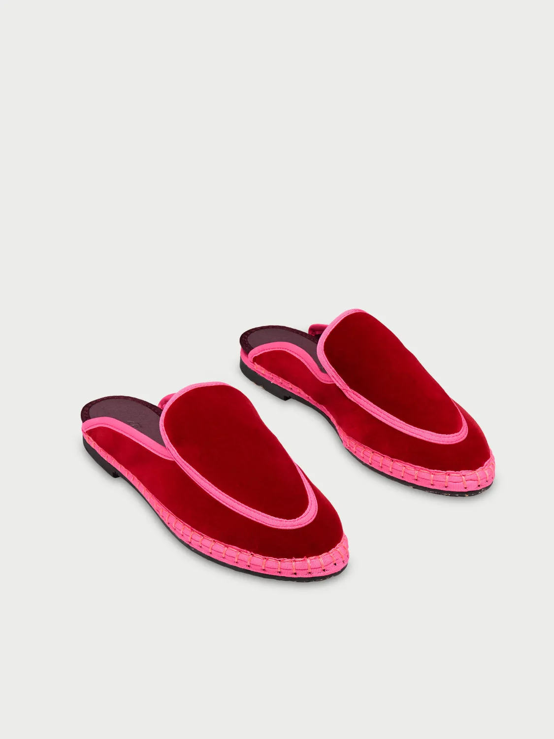 Flagelus Bruna Rosso pantofi catifea rosu