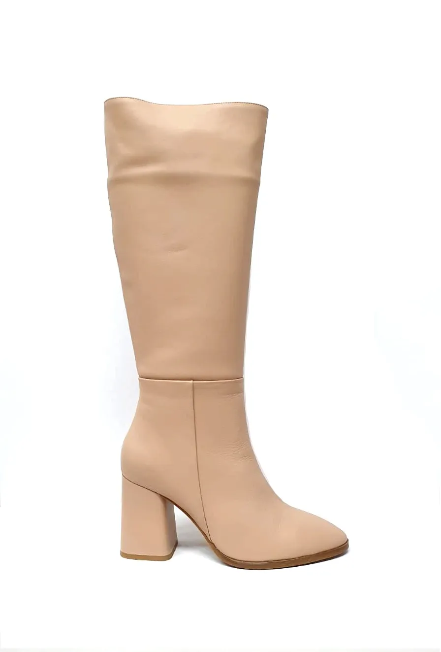 Catinca Shoes 1880 C cizme dama piele naturala crem