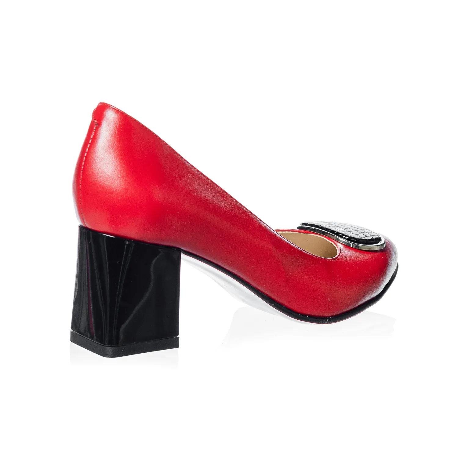 Catinca Shoes A39 RCN pantofi dama rosii piele naturala