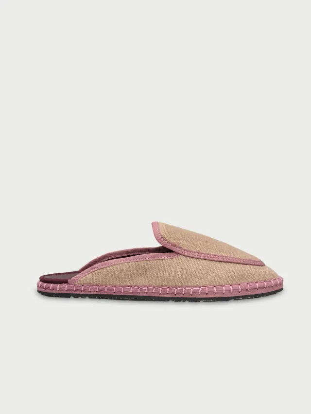 Flagelus Bruna pantofi in bej Linen Beige