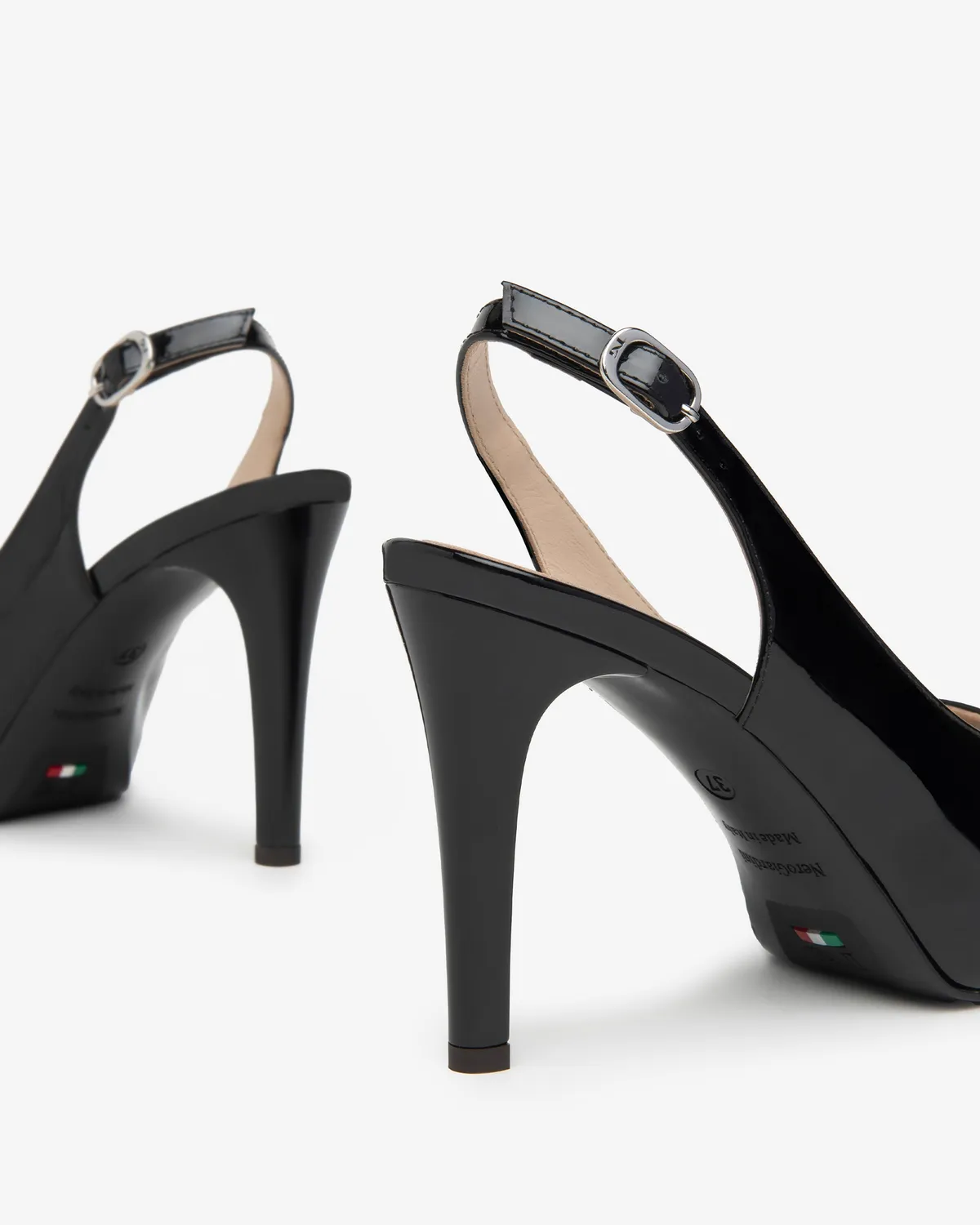 NeroGiardini pantofi slingback piele lacuita
