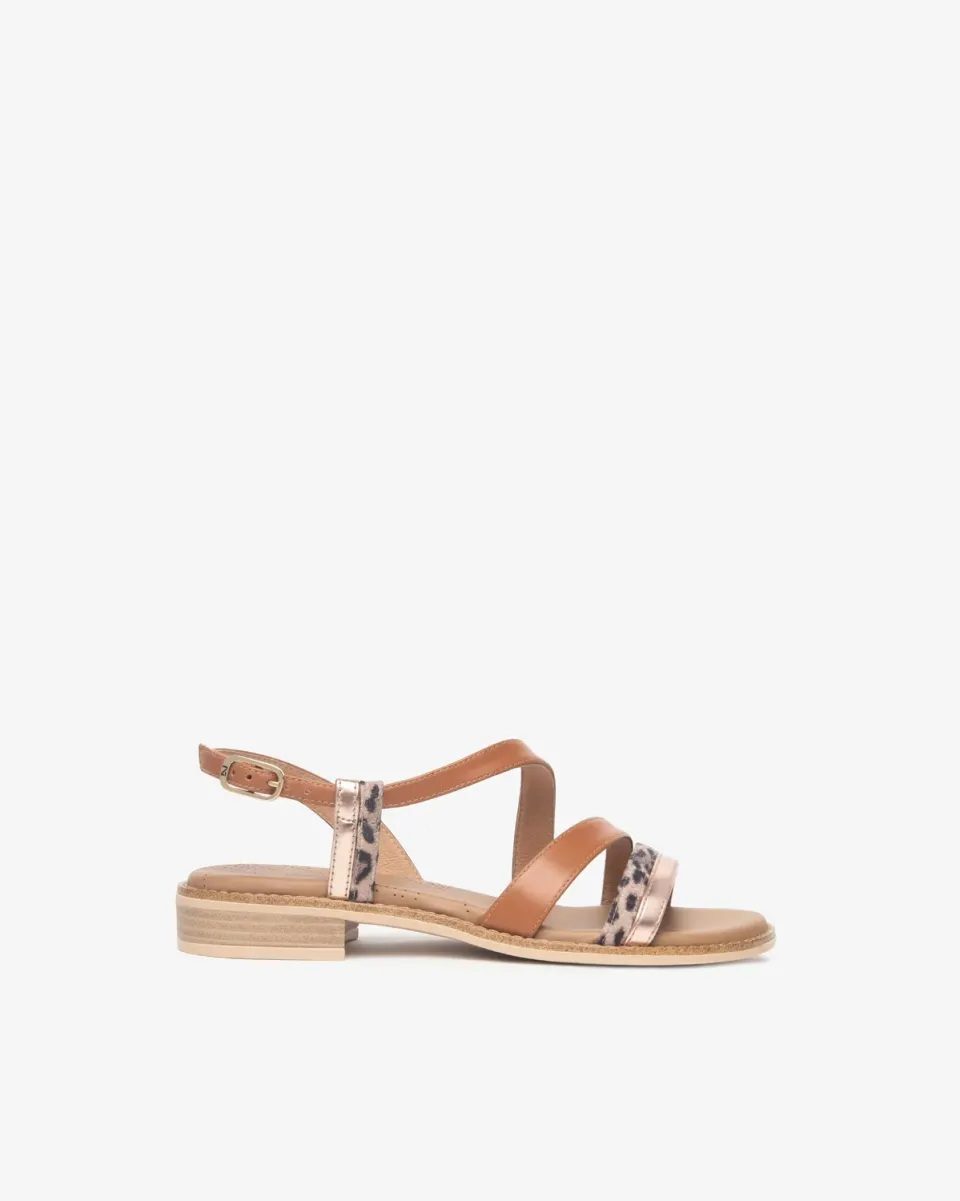 NeroGiardini sandale piele dama cu material tehnic