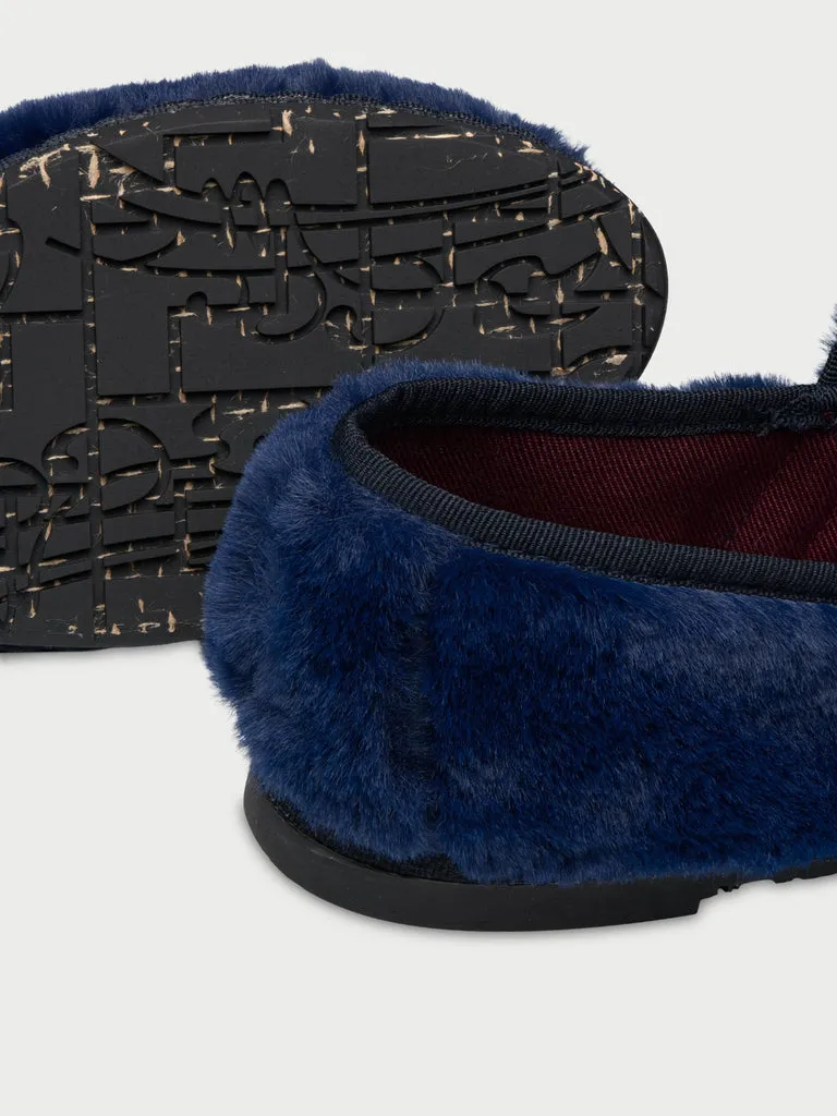 Flagelus Pierre Odette Navy pantofi blana albastra