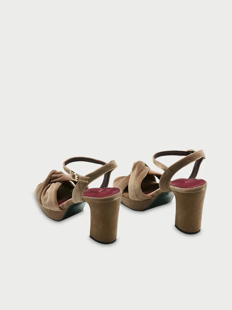 Flagelus Mushu Sandal Mouse sandale bej cu toc