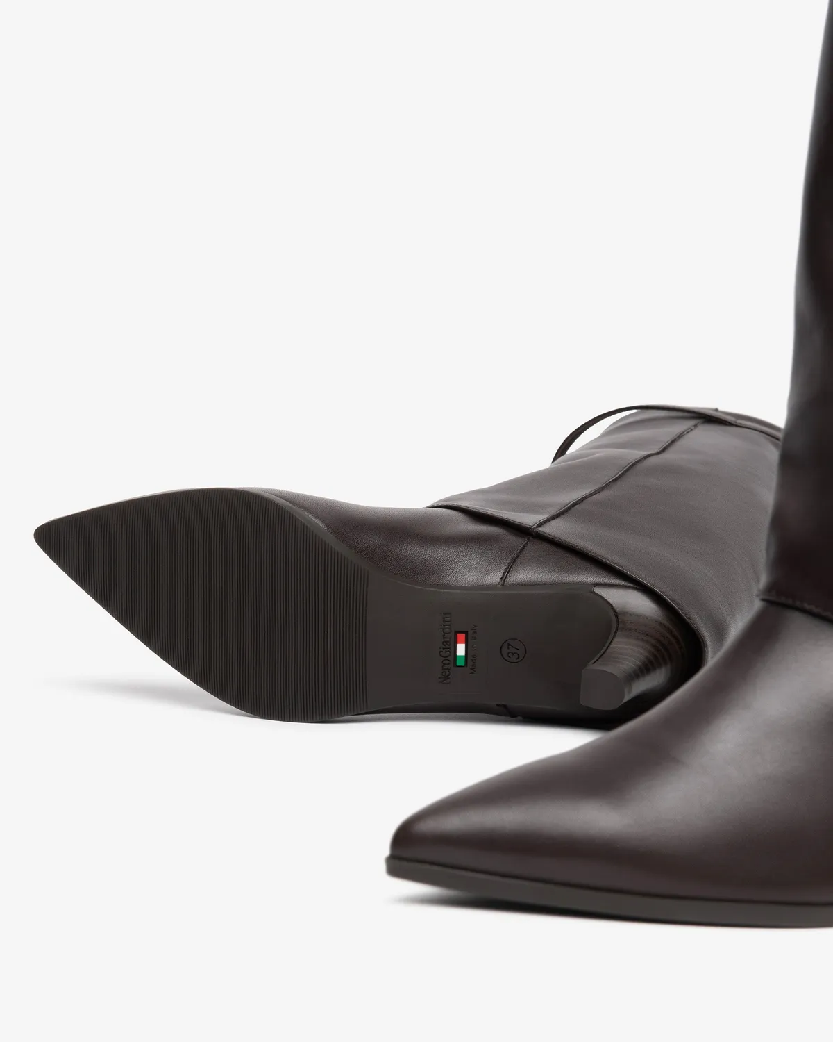 NeroGiardini Cizme Dama Piele Toc Conic 55 mm