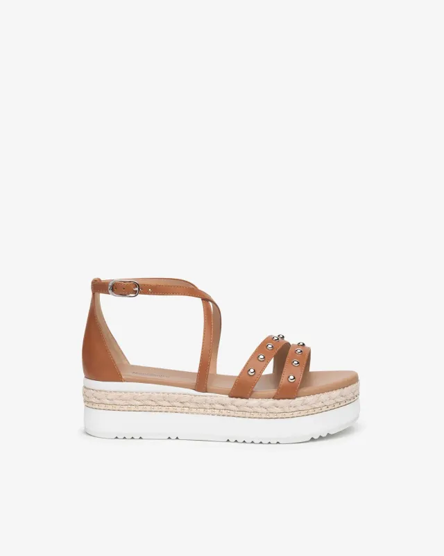 NeroGiardini sandale piele dama cu platforma 5 cm