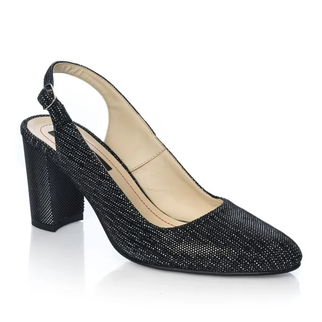 Catinca Shoes V7 NP sandale piele naturala negru picatele
