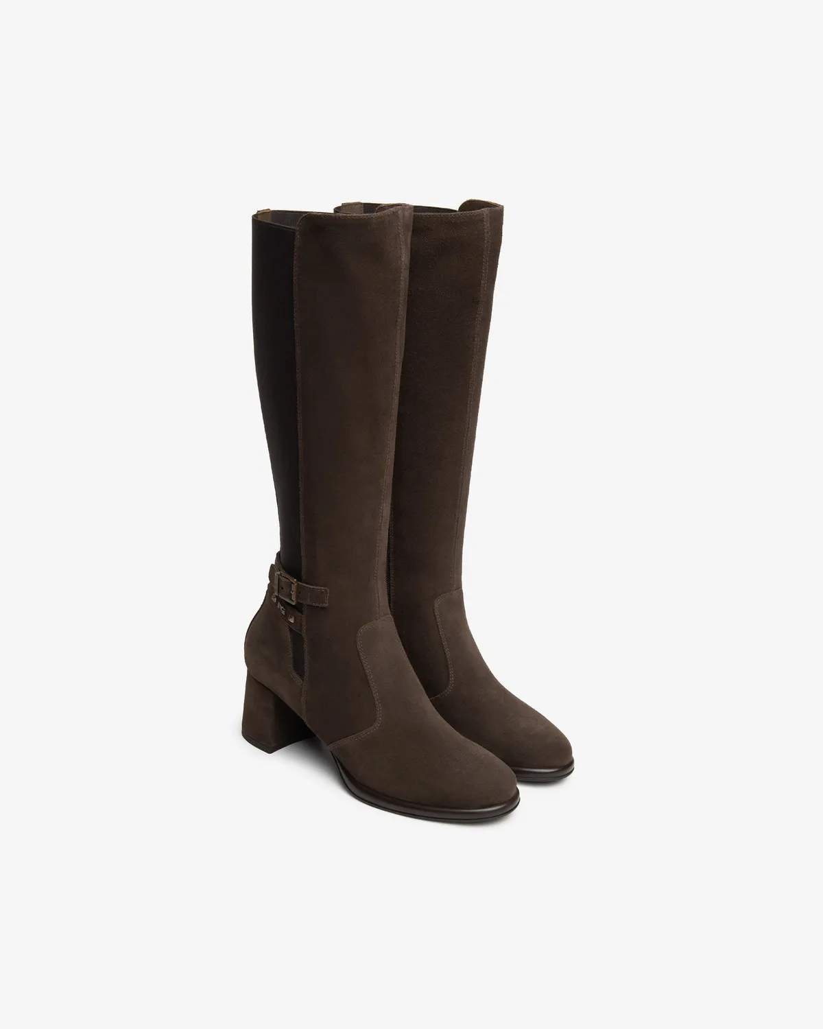 Cizme NeroGiardini dama piele intoarsa toc 6 cm