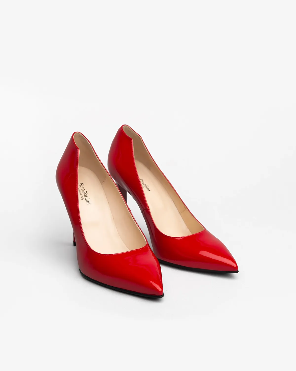 Pantofi piele lacuita dama NeroGiardini stiletto 9,5 cm