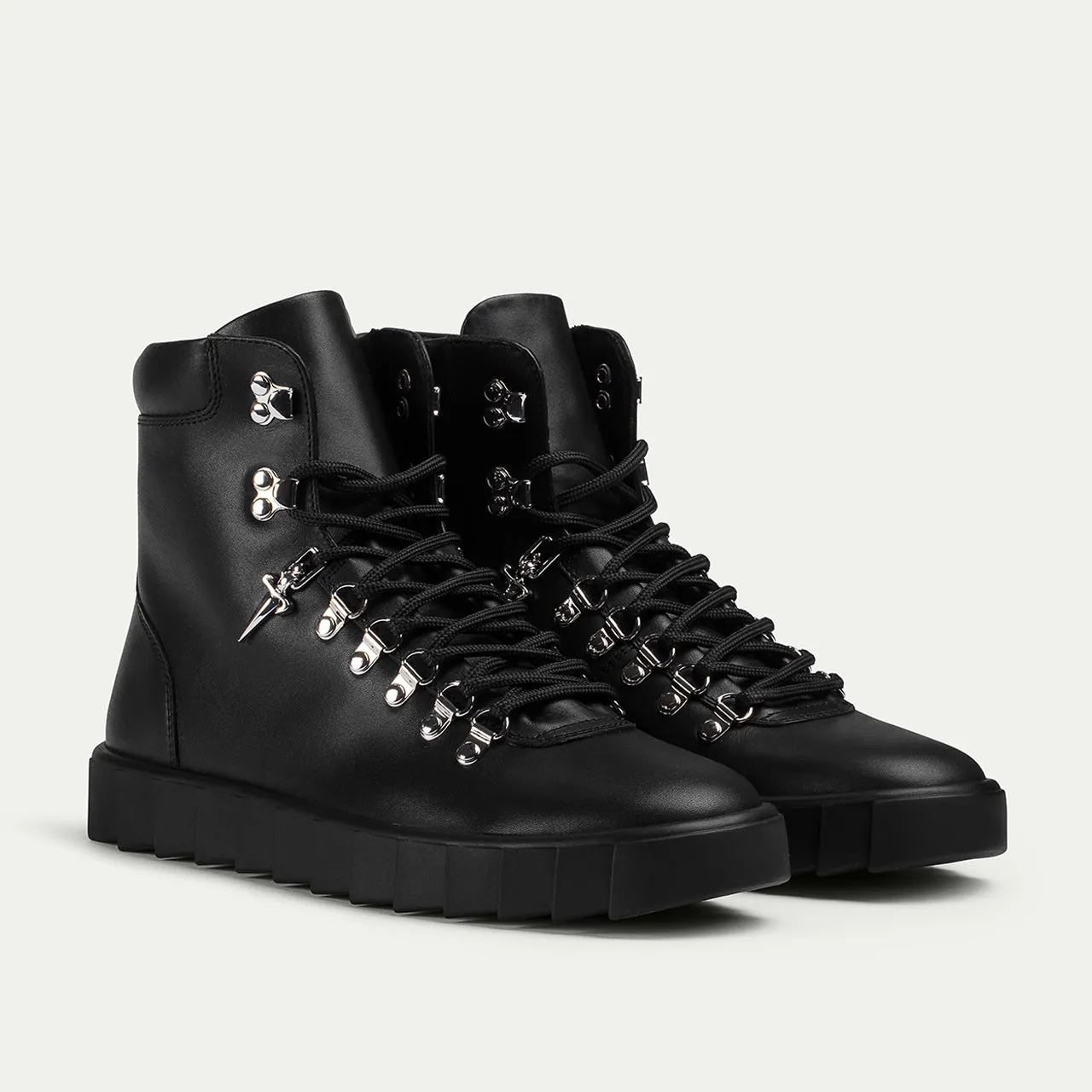 Cesare Paciotti Shark Hiking Boot bocanci piele neagra