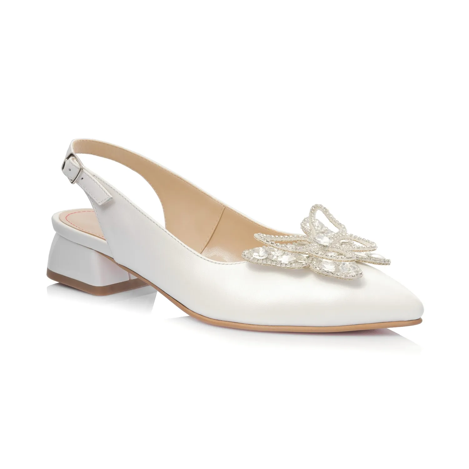 Catinca Shoes BLD10F sandale piele alb sidef