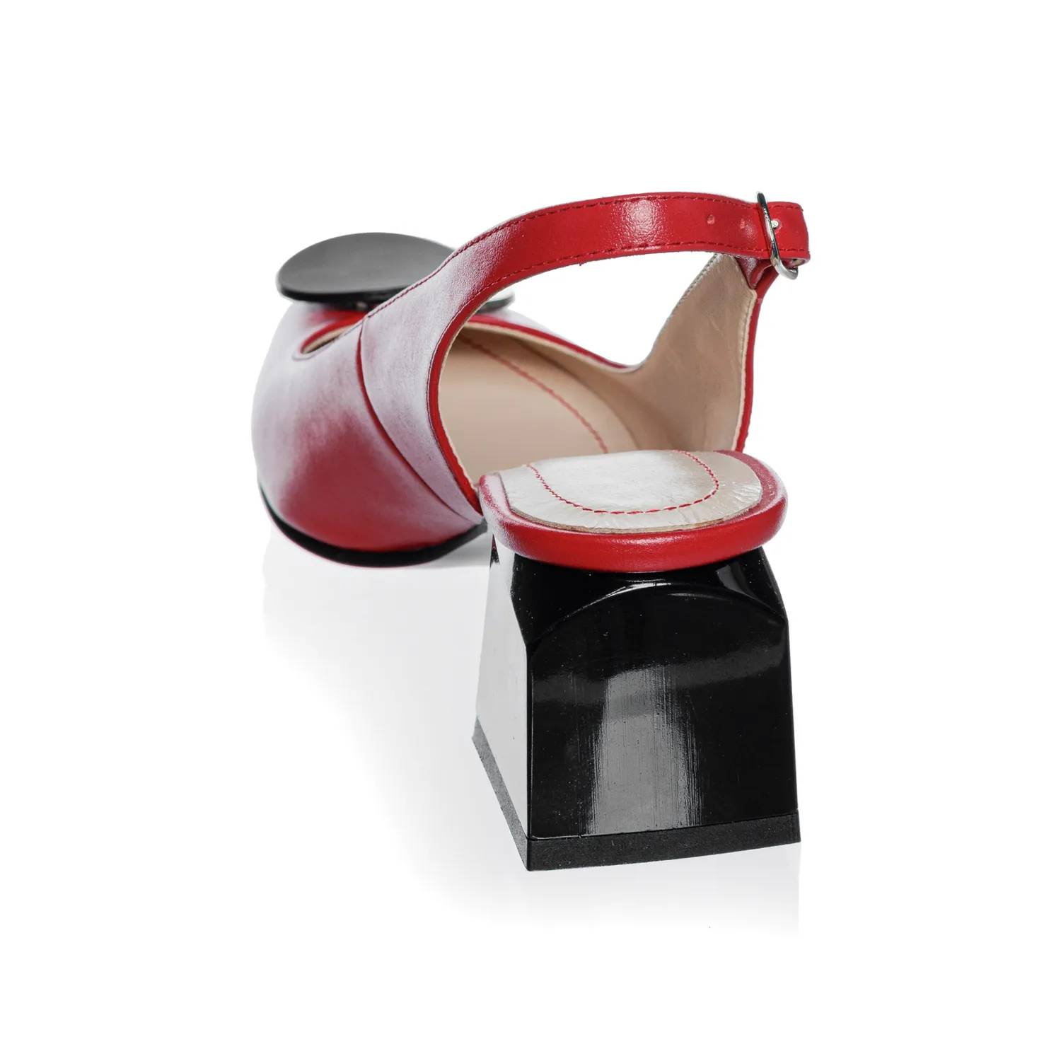 Catinca Shoes D32 R sandale dama piele naturala rosu box