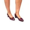Catinca Shoes Bordo Box C44 BBAPB pantofi dama pietre bordo