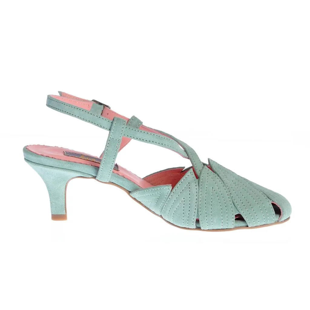 Ana Urbana Shoes Guadalajara sandale verde mentă petală roz