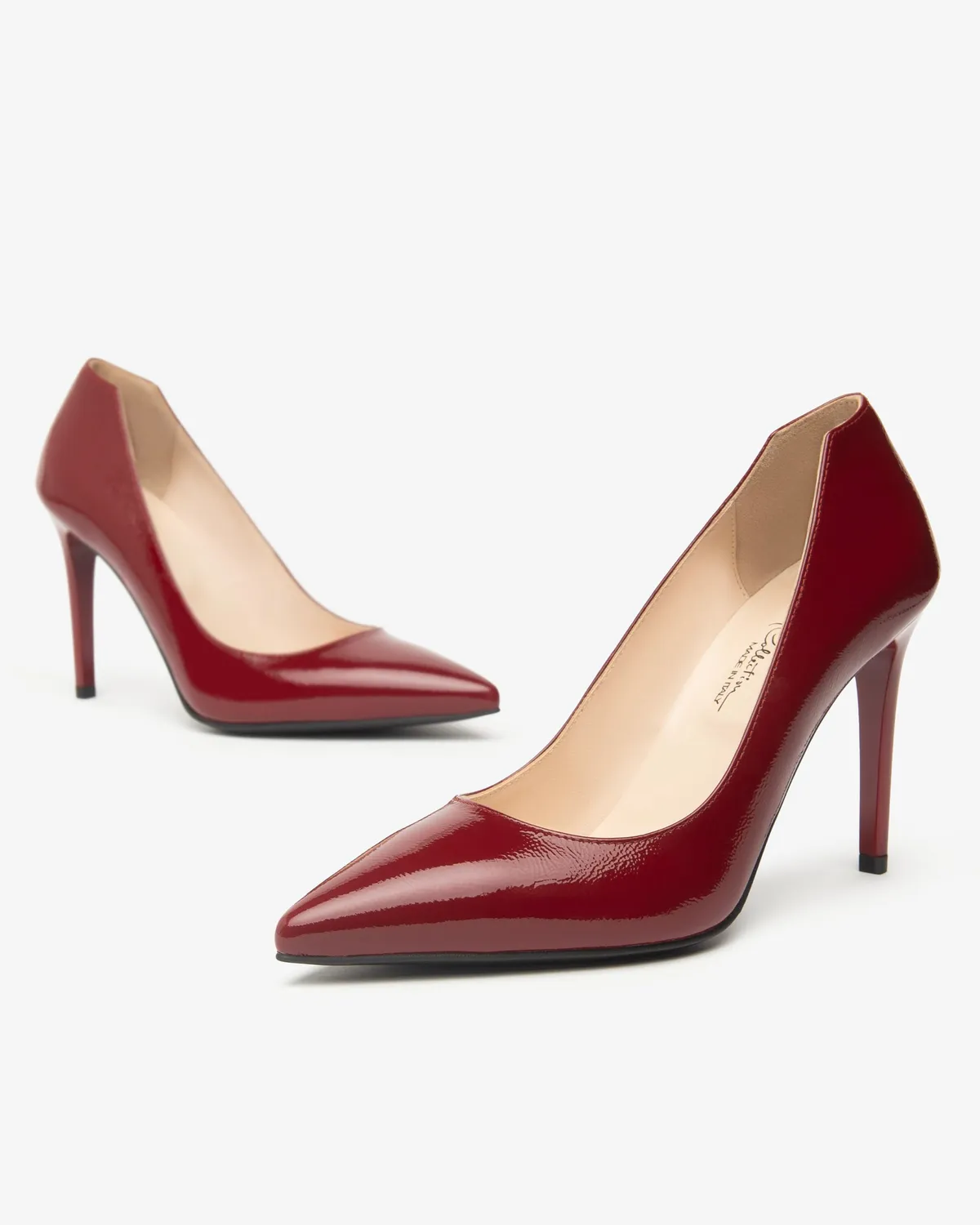 Pantofi dama lac NeroGiardini Premium decupat